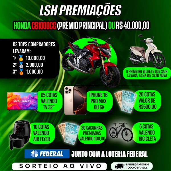 CB 1000 DOS SONHOS OU 40K NA SUA CONTA!!